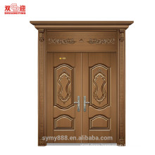 Brass color house gate grill designs exterior security steel double leaf door